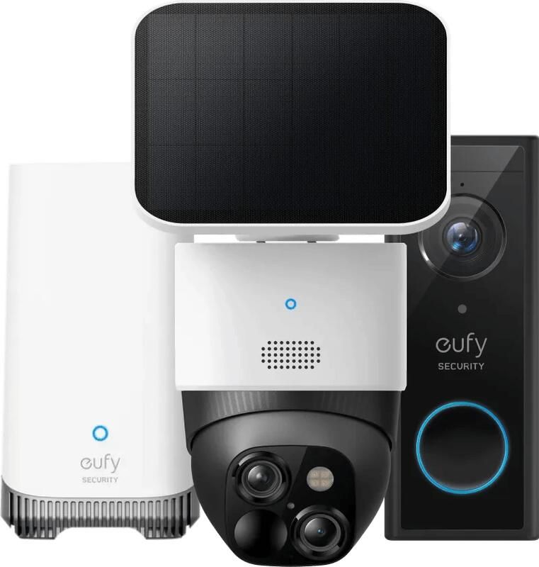 Eufy Anker Cam Solocam S340 + Video Doorbell E340 + HomeBase 3