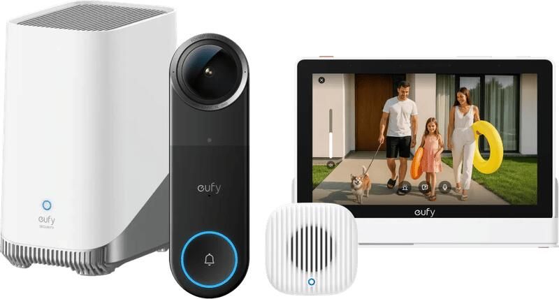 Eufy Anker Doorbell S4 + Mini Chime + HomeBase 3 + Smart Display E10