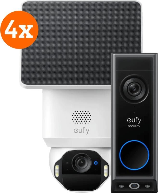 Eufy Anker SoloCam E42 4-Pack + Video Doorbell E340