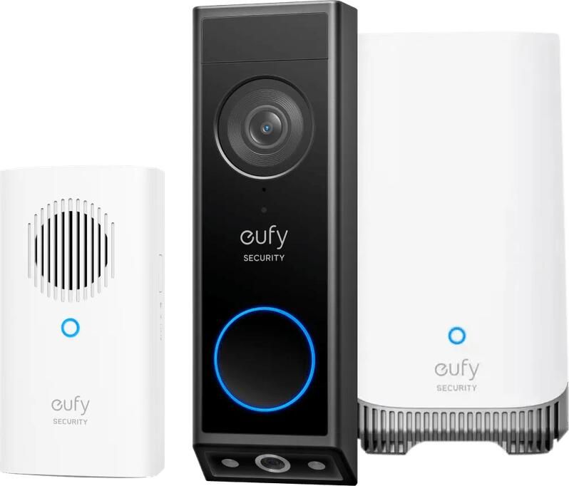 Eufy Anker Video Doorbell E340 + Chime + HomeBase 3
