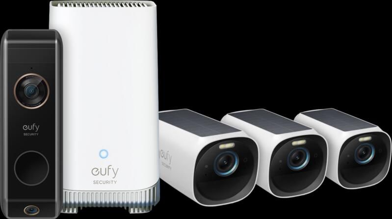 Eufy Cam 3-Pack + Video Doorbell Dual 2 Pro