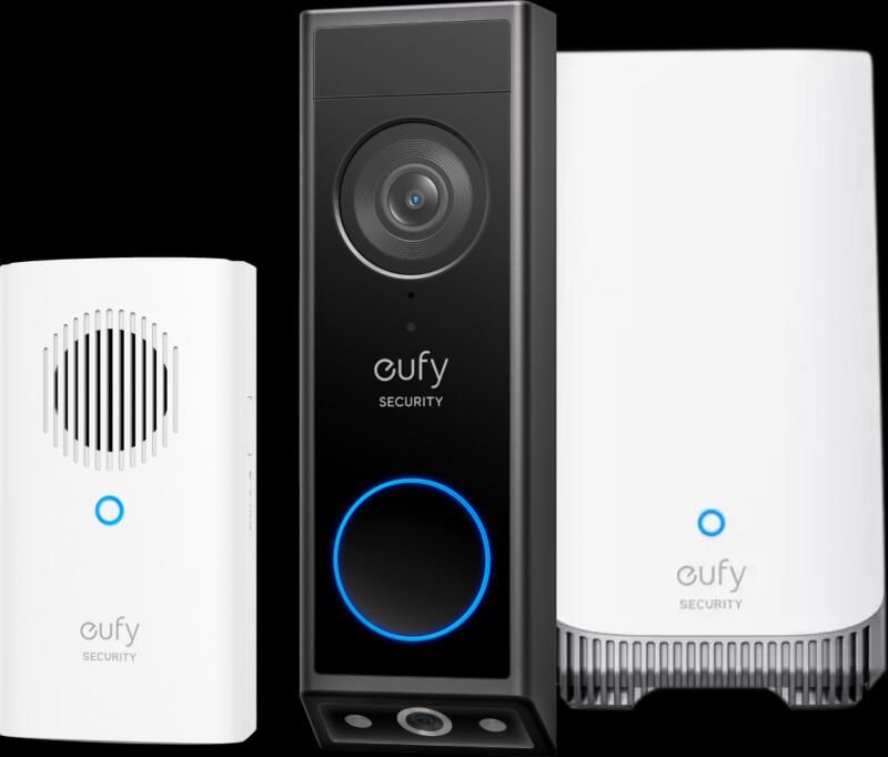 Eufy Video Doorbell E340 + Chime + Homebase 3