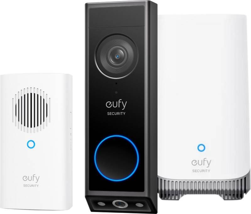 Eufy Video Doorbell E340 + Chime + Homebase 3