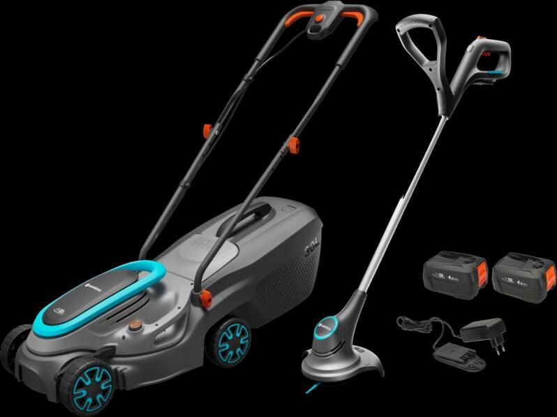 Gardena PowerMax 32 18V P4A Set + SmallCut 23 18V P4A Solo incl. 4 0 Ah Accu (2x)