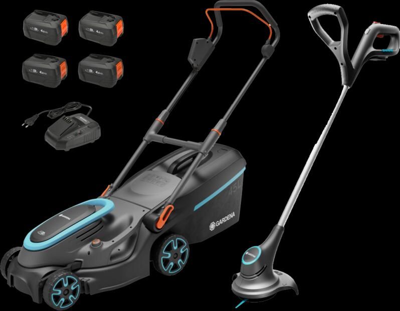 Gardena PowerMax 37 36V P4A Set + SmallCut 23 18V P4A Solo incl. 4 0 Ah Accu (4x)