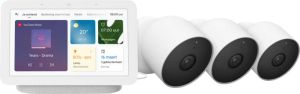 Google Nest Cam 3-pack + Hub 2