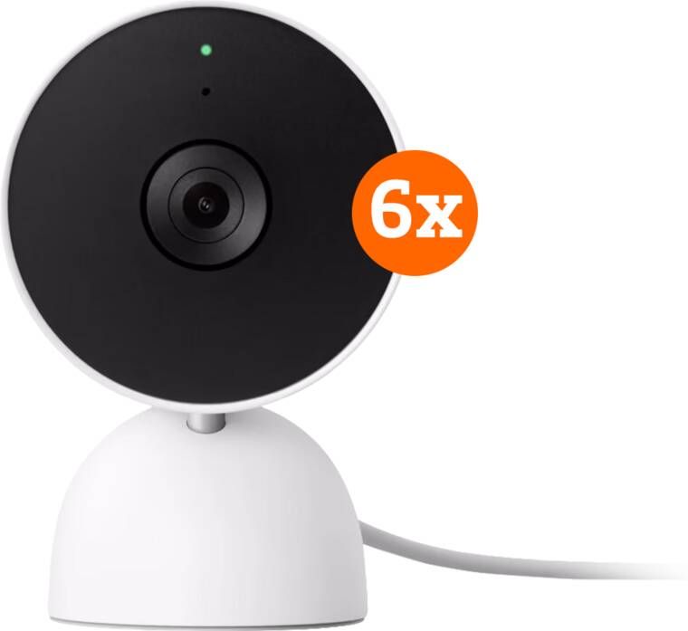 Google Nest Cam Indoor Wired 6-pack