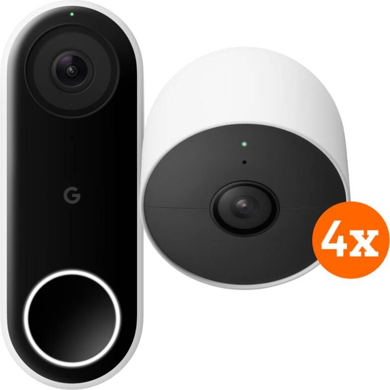 Google Nest Doorbell Wired + Cam 4-pack