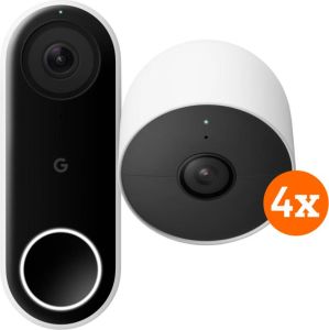 Google Nest Hello Doorbell + Cam 4-pack