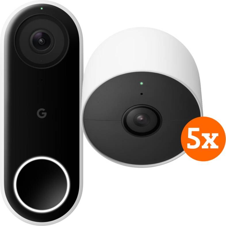 Google Nest Doorbell Wired + Cam 5-pack