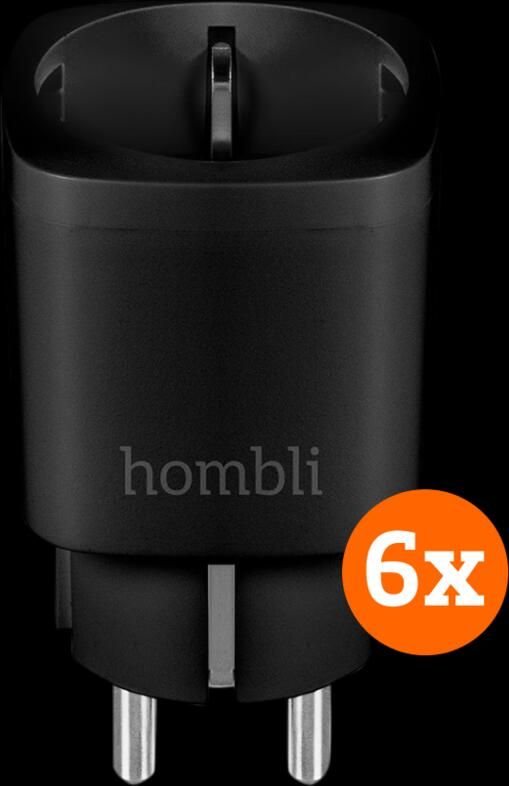 Hombli Slimme Stekker Zwart 6-Pack