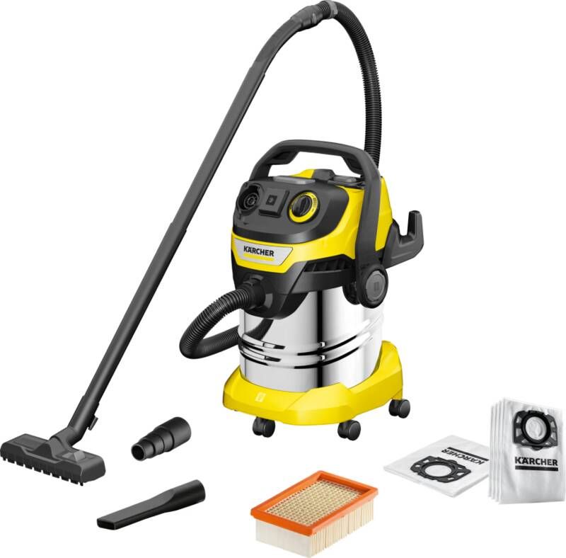 Karcher WD 5 P S V-25 5 22 + Stofzuigerzak voor WD 4 5 6 (4x)