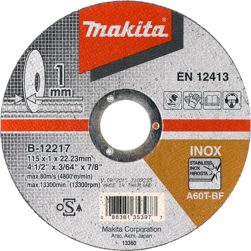 Makita B-12239 Slijpschijf Staal 125 mm
