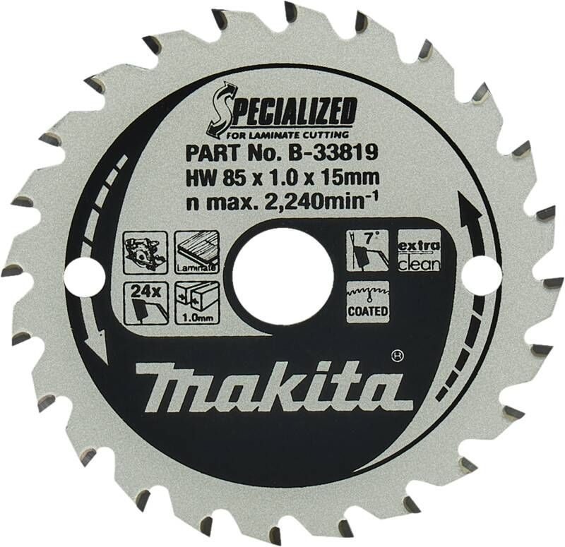 Makita Cirkelzaagblad Laminaat Specialized 85x15x1 0 24T