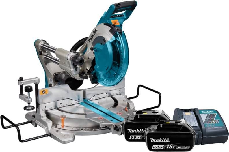 Makita DLS111ZU + 6 0 Ah accu (2x) en lader