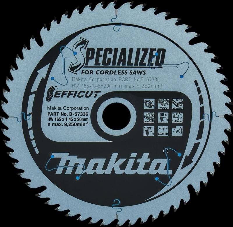 Makita Cirkelzaagblad Hout Efficut 165x20x1 45 56T