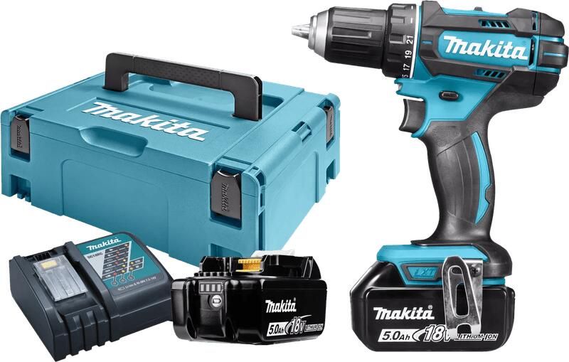 Makita DDF482ZJ 18v Boor- schroefmachine | zonder accu's en lader in M-box koffer DDF482ZJ - Foto 2
