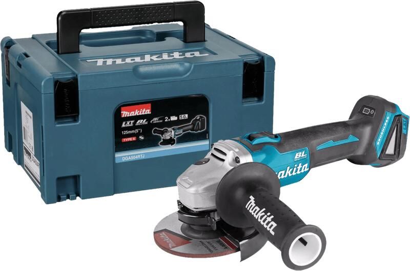 Makita DGA504ZJ 18v 125mm Accu haakse slijper | zonder accu's en lader DGA504ZJ