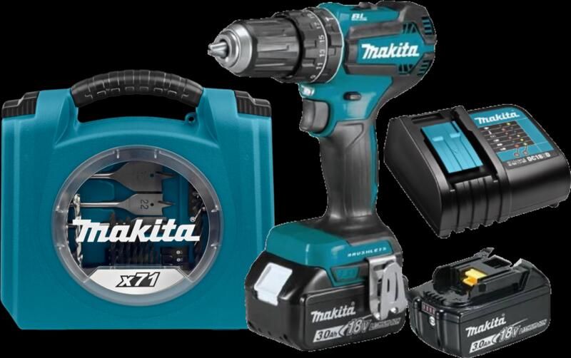 Makita DHP485SFJ + 71-delige bit- en borenset