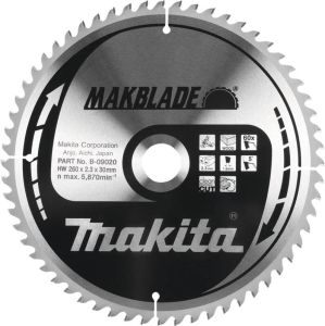 Makita Cirkelzaagblad hout 260x30x2 3 80T 5g