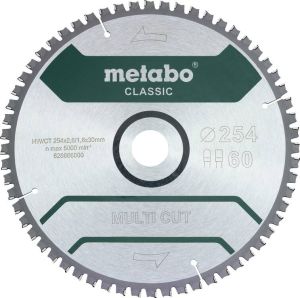 Metabo Cirkelzaagblad | "Multi Cut Classic" | 254x30mm | Z60 FZ TZ 5°neg
