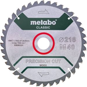 Metabo Cirkelzaagblad "Precision Cut" HW CT Ø 216 mm  40 WZ 5°