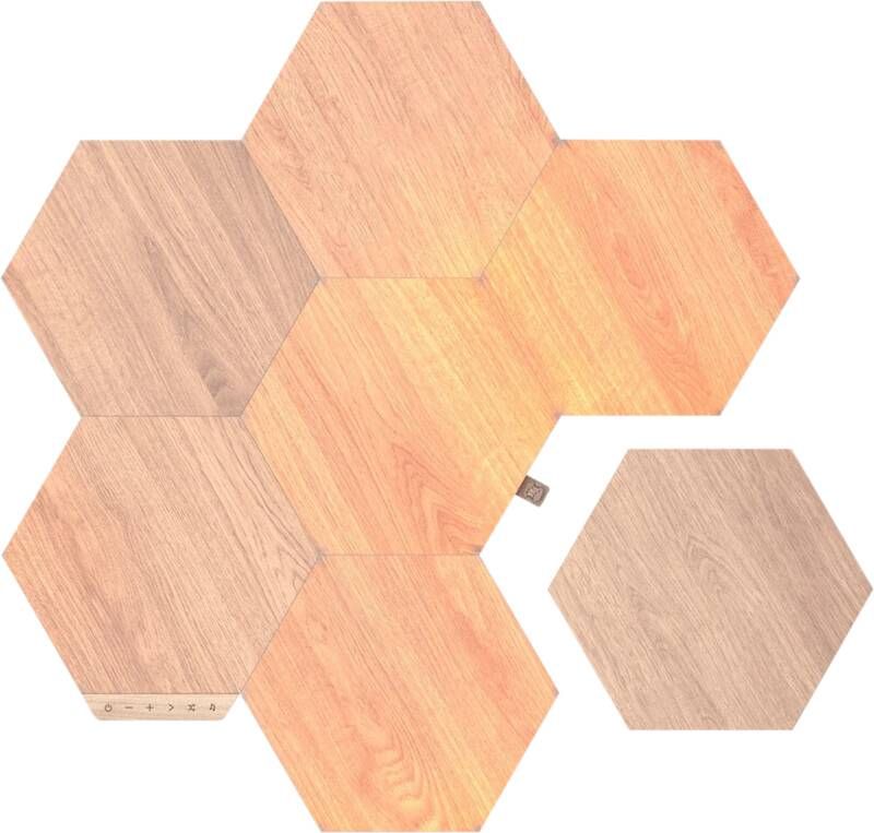 Nanoleaf Elements Wood Look Hexagons Starter Kit 7-Pack