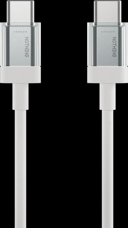 Nothing Tech Nothing Usb C naar Usb C Kabel 1 8m Kunststof Wit