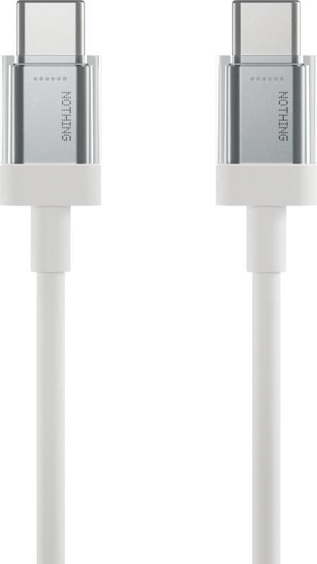 Nothing Tech Nothing Usb C naar Usb C Kabel 1 8m Kunststof Wit