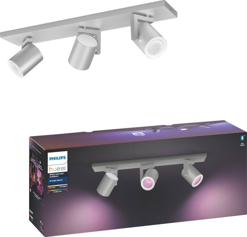 Philips Hue Argenta 3-Spot White and Color aluminium
