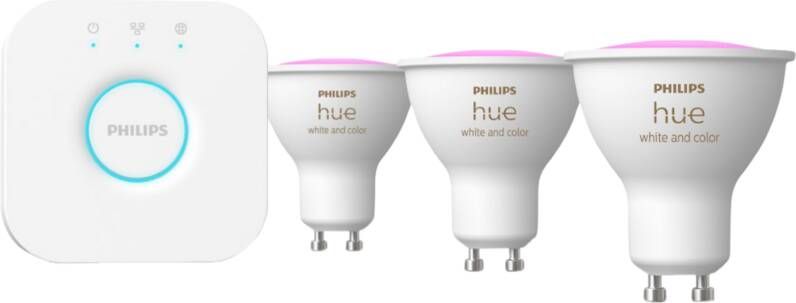 Philips Hue GU10 3-pack + Bridge starterkit