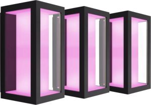 Philips Hue Impress muurlamp White and Color zwart smal 3-pack