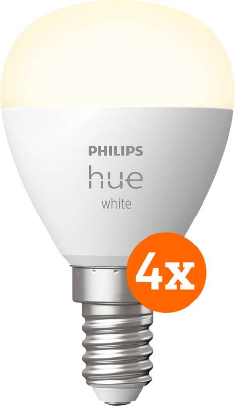 Philips Hue Kogellamp White E14 4-pack