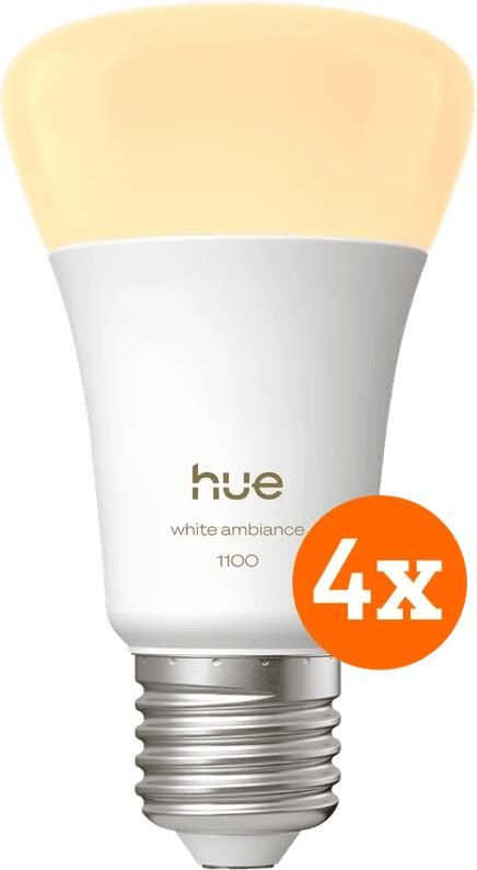Philips Hue A60 White Ambiance E27 1100lm 4-Pack