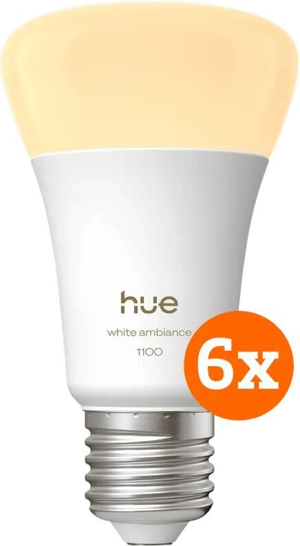 Philips Hue A60 White Ambiance E27 1100lm 6-Pack