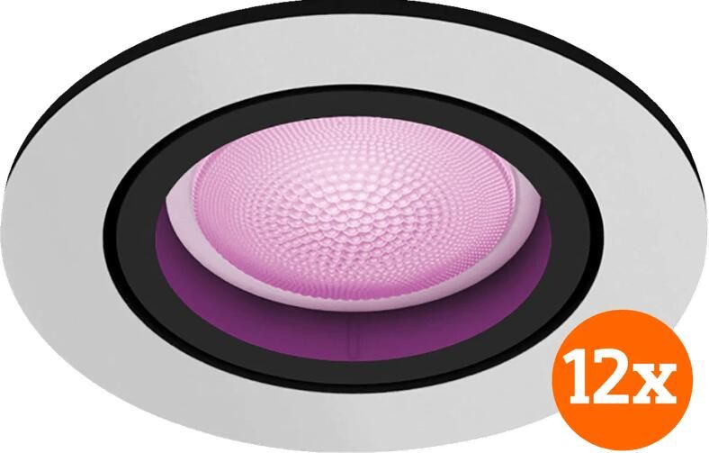 Philips Hue Centura inbouwspot White and Color rond Aluminium 12-pack