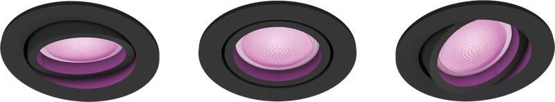 Philips Hue Centura inbouwspot White and Color rond Zwart 3-pack