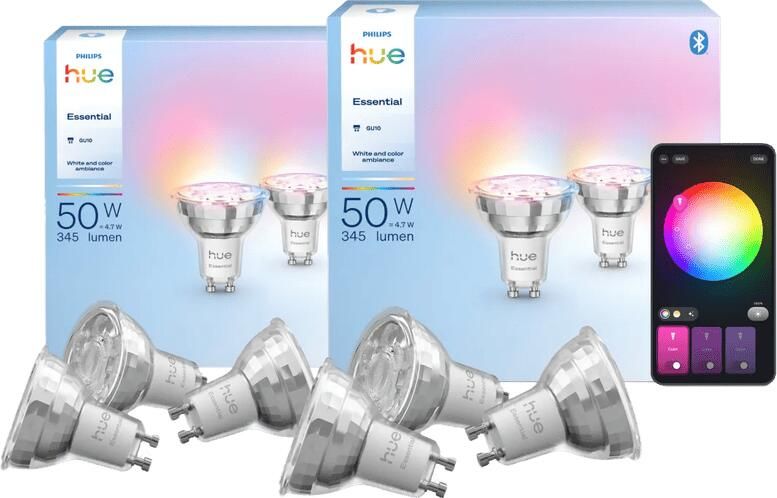 Philips Hue Essential White and Color GU10 6-Pack