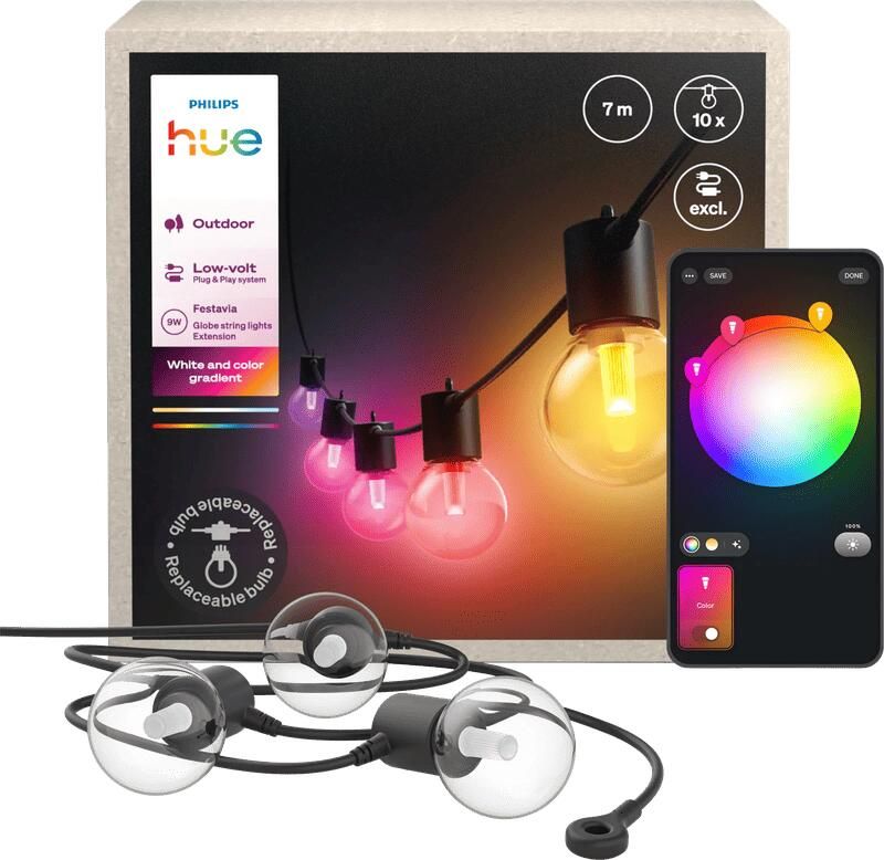 Philips Hue Festavia Globe Lichtsnoer 7 meter 10 lampen Uitbreiding