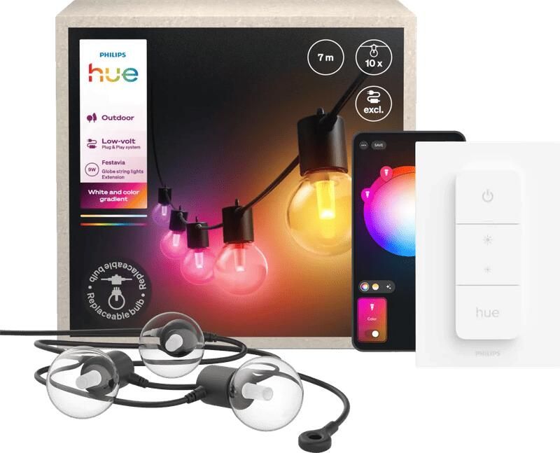 Philips Hue Festavia Globe Lichtsnoer 7 meter Uitbreiding + Dimmer