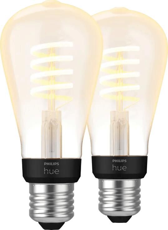 Philips Hue Filamentlamp White Ambiance Edison E27 2-pack