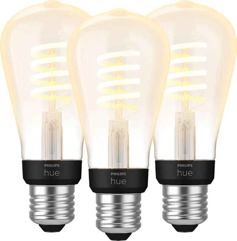 Philips Hue Filamentlamp White Ambiance Edison E27 3-pack