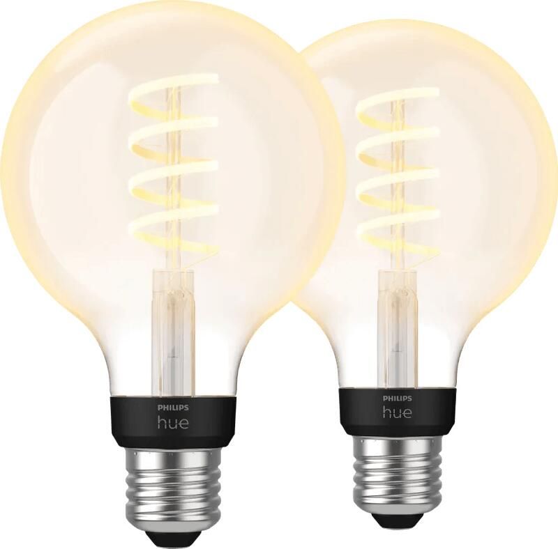 Philips Hue Filamentlamp White Ambiance Globe E27 2-pack
