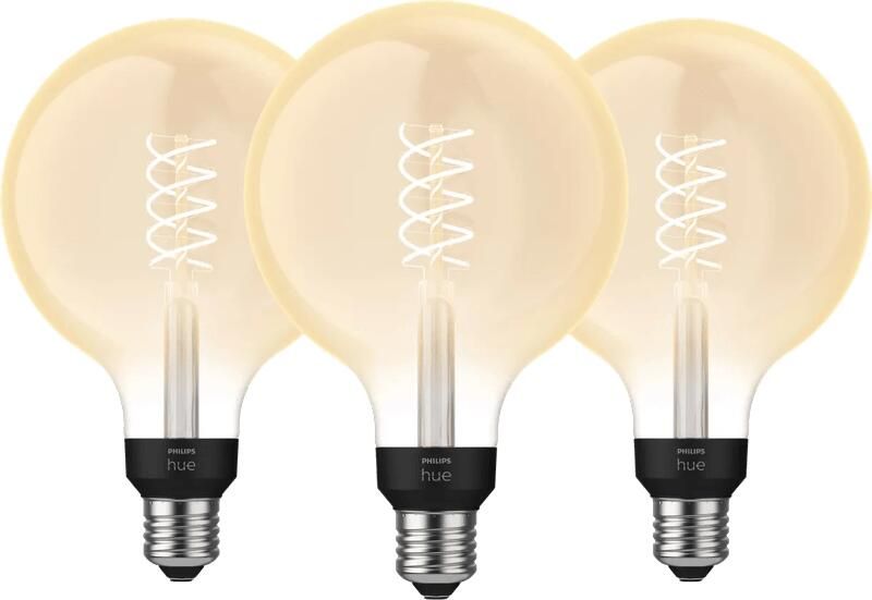 Philips Hue Filamentlamp White Globe XL E27 2023 3-pack