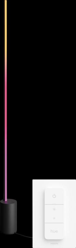 Philips Hue Gradient Signe White and Color vloerlamp zwart + dimmer