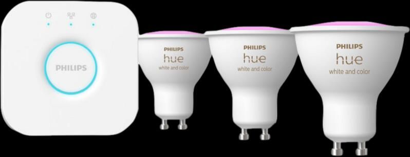 Philips Hue GU10 3-pack + Bridge starterkit