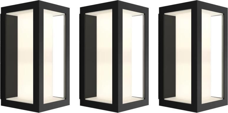 Philips Hue Impress muurlamp White and Color zwart smal 3-pack