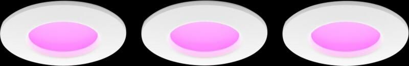 Philips Hue inbouwspot Slim 3-pack White and color 90mm