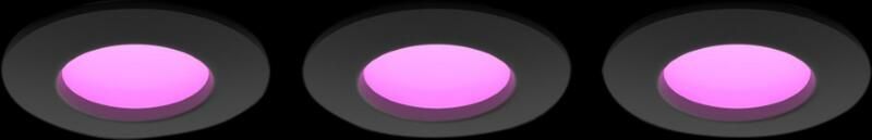 Philips Hue inbouwspot Slim 3-pack White and color 90mm