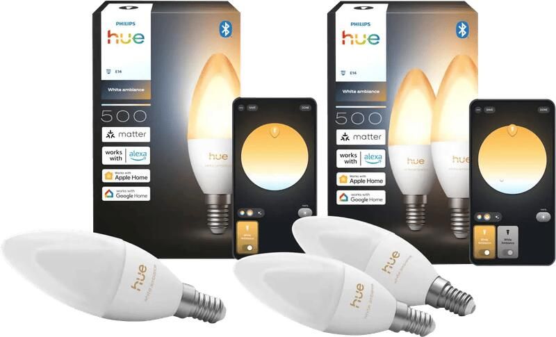 Philips Hue Kaarslamp White Ambiance E14 3-Pack